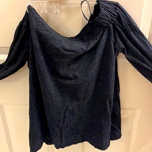 Loft size M off shoulder blue top with sparkle